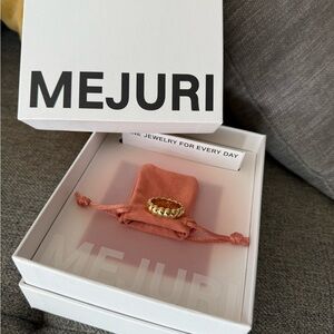Brand New Mejuri Charlotte Puffy Stacker Ring 18k Gold Vermeil Size 7